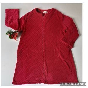 Miss Elaine Red Short Robe Sz 3X